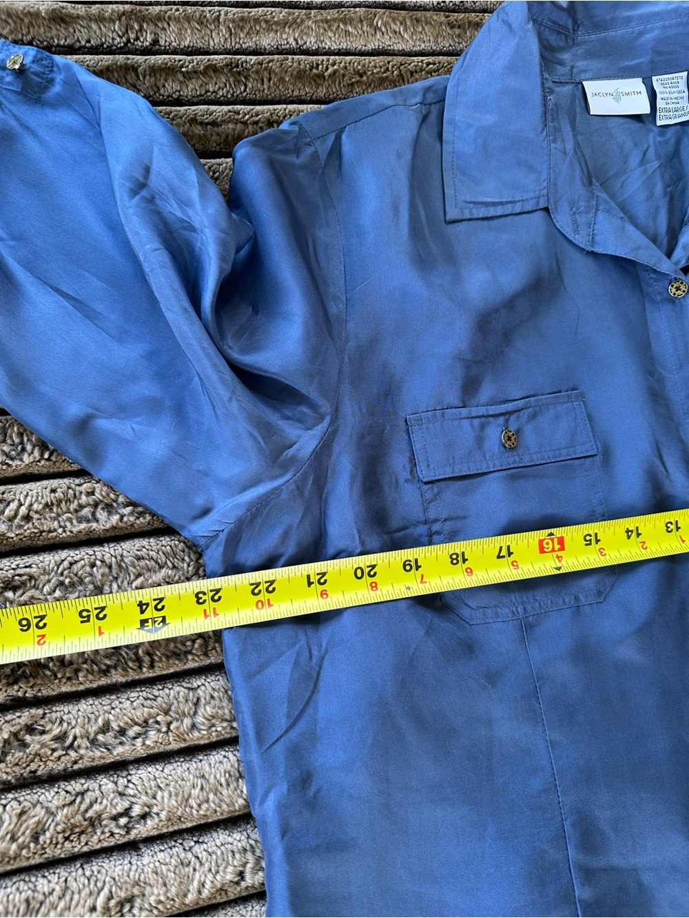 🎉5 for $45🎉  Jaclyn Smith silk top blouse shirt size XL - Picture 8 of 8